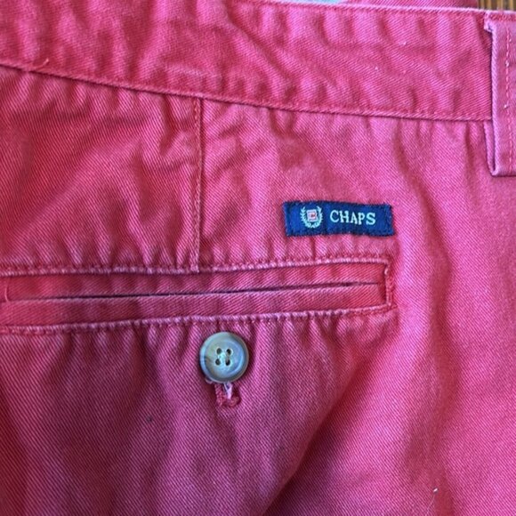 Chaps Mens Red Flat Front Shorts Size 42 - Picture 6 of 12